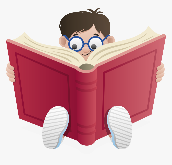 Clipart of child with book