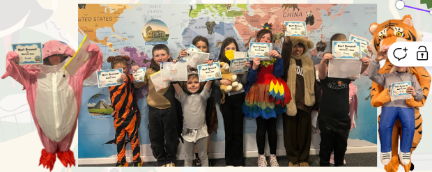 Photo of children dressed up for Endangered Species Day