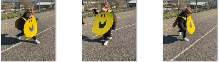 Photos of child dressed up for World Book Day