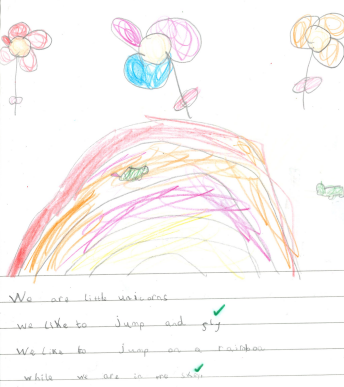 Photo of children's English work