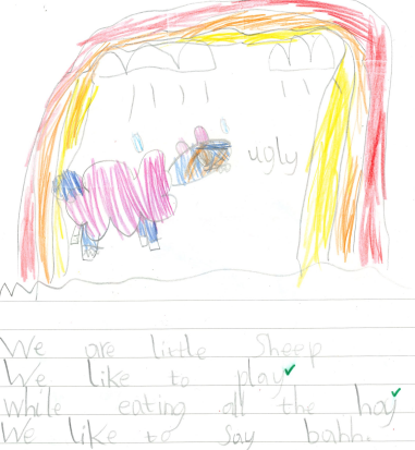 Photo of children's English work