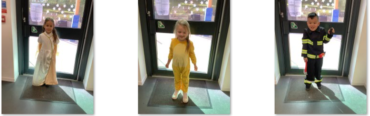 Photos of children dressed up for World Book Day