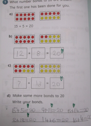 Photos of children counting