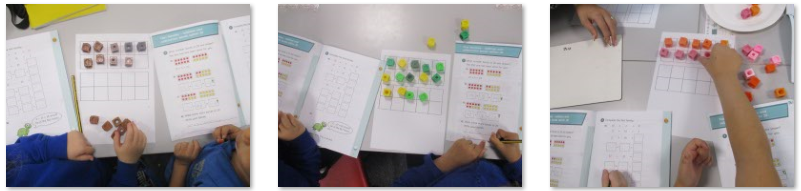Photos of children counting