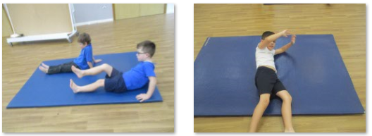 Photos of children doing gymnastics