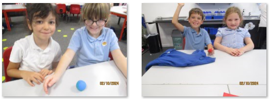 Photos of playdough planet making