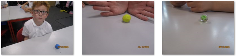 Photos of playdough planet making