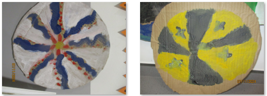 Photos of children's Saxon shields