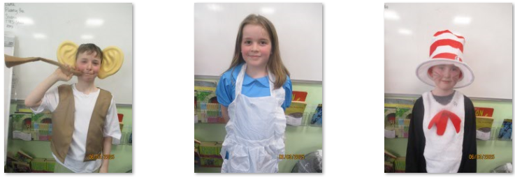 Photos of children dressed up for World Book Day