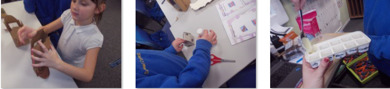 Photos of children making chocolate