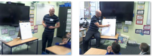 Photos  of  author visit