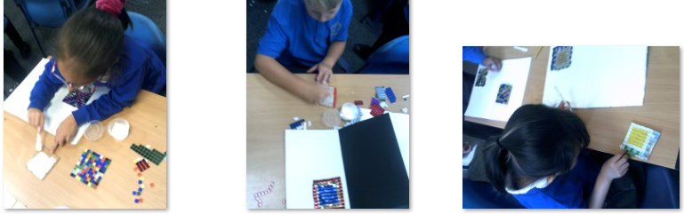 Photo of children making mosaics