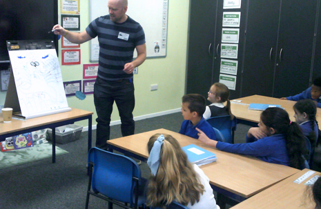 Photo of  author visit
