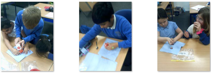 Photo of children mummifying a tomato