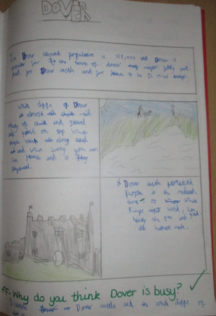Photo of children's Dover work