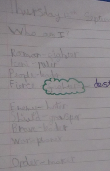 Photo of child's poem