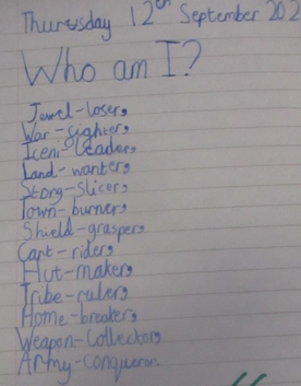 Photo of child's poem