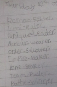 Photo of child's poem