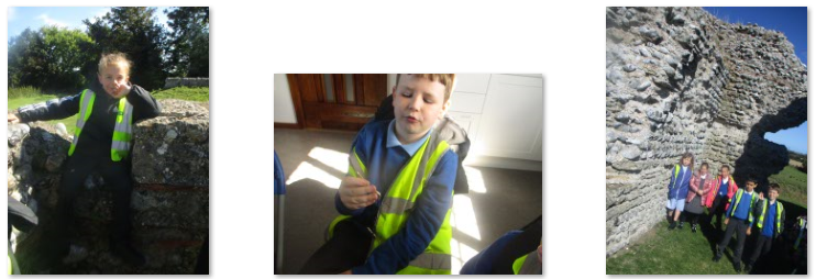 Photos of children at Richborough Fort