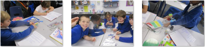 Photos of materials experiment