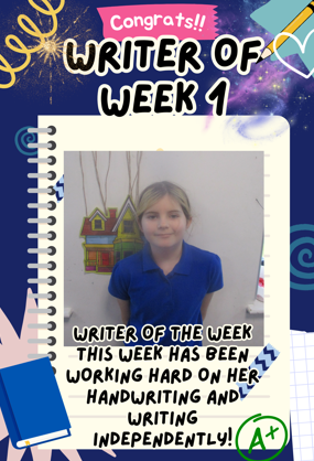 Photo of writer of the week