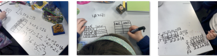 Photos of children doing maths