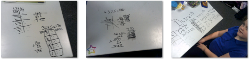 Photos of children doing maths