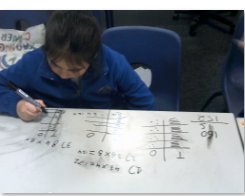 Photos of children doing maths