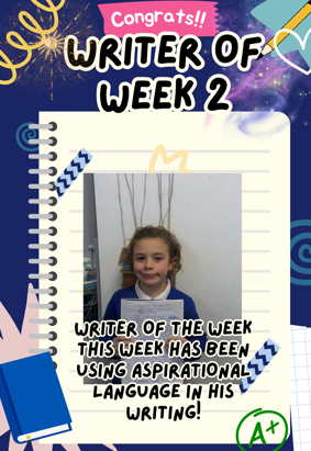 Photo of writer of the week