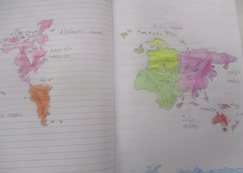 Photo of children's world map