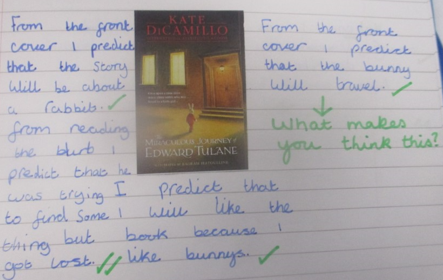 Photo of children's English work