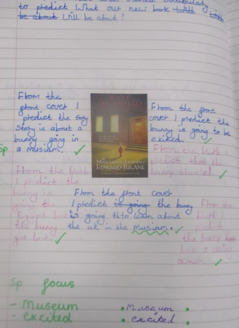 Photo of children's English work