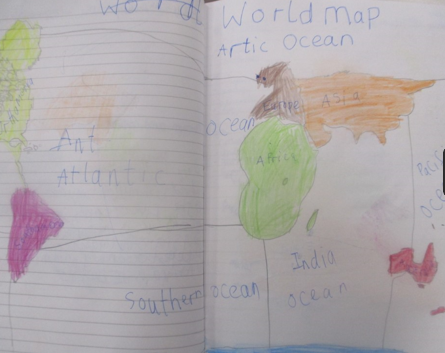 Photo of children's world map