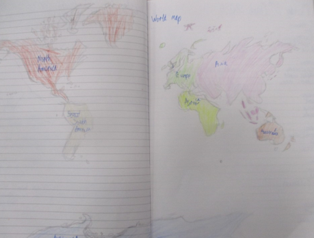 Photo of children's world map