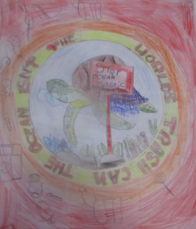 Photo of plastic pollution poster