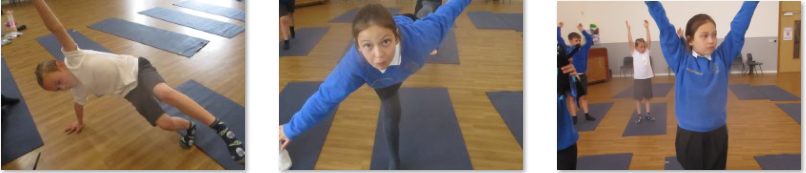 Photos of children doing Yoga