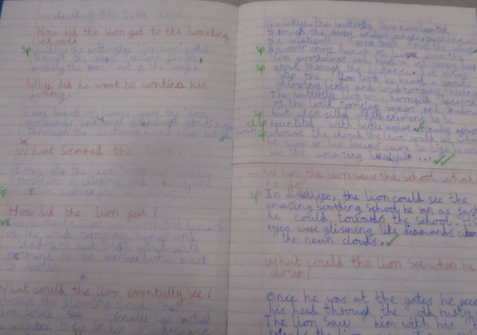 Photo of children's writing