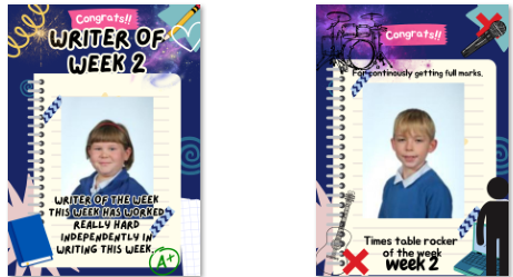 Photos of writer of the week & TT Rockstar of the week