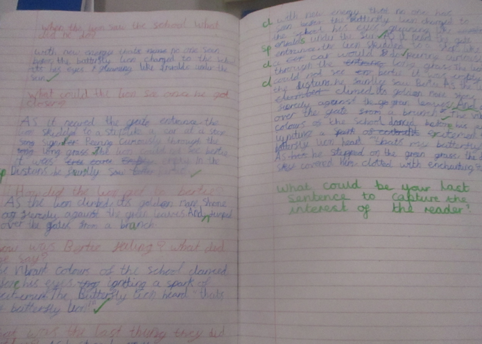 Photo of children's writing