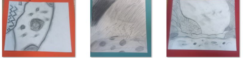 Photos of children's astronomical art
