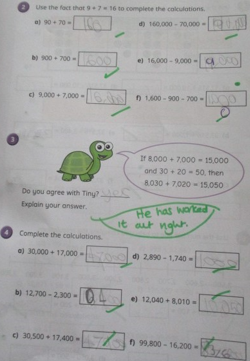 Photos of children's maths  work