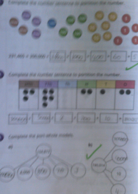 Photos of children's maths work
