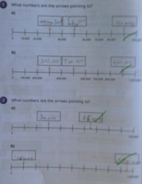 Photos of children's maths work