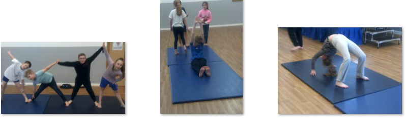 Photos of children doing gymnastics