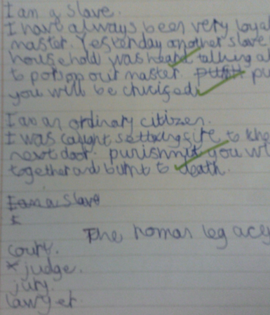 Photos of children's Roman punishments work