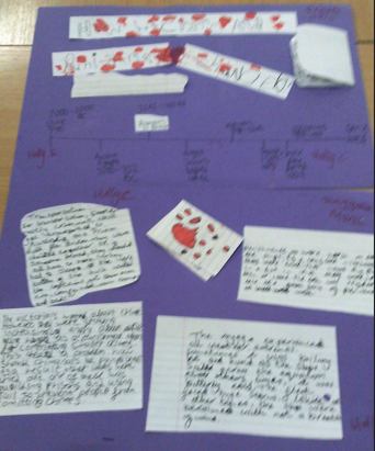 Photos of children's crime and punishment posters