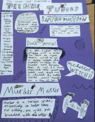 Photos of children's crime and punishment posters