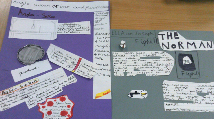 Photos of children's crime and punishment posters