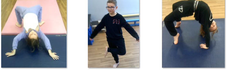 Photos of children doing gymnastics