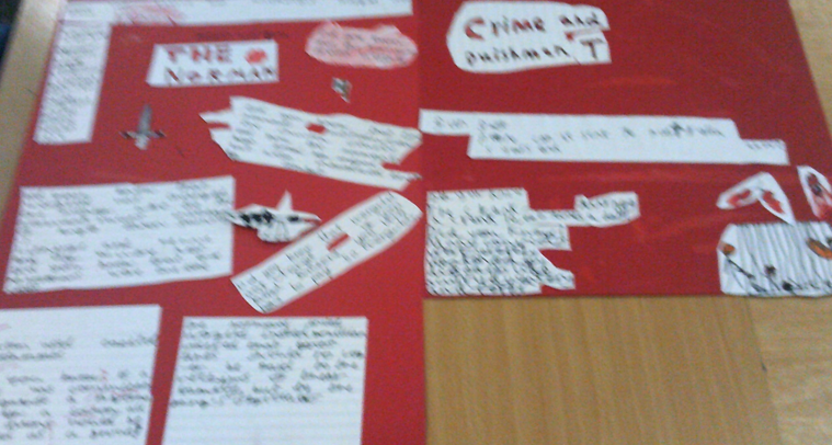 Photos of children's crime and punishment posters